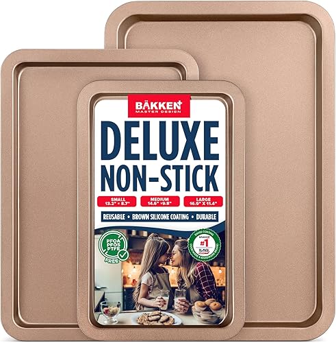 Miniatura 9 de Baking Set  6 Piece  Deluxe Non Stick Black Coating Inside and Outside  Carbon Steel Bakeware Set  PFOA PFOS and PTFE Free by Bakken