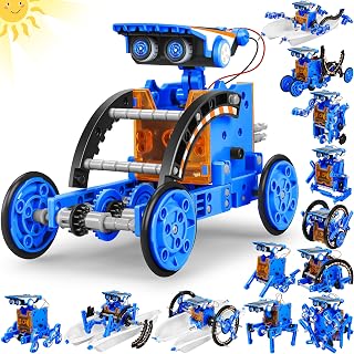Bottleboom 13-in-1 Solar Robot Kit - STEM DIY Educational Robots for Kids 8+ Boys Girls, Science Building Toys Birthday Gifts