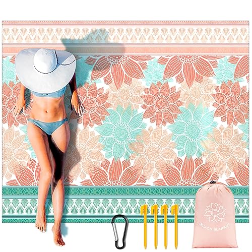 Beach Blanket Waterproof Sandproof Extra Large Beach Mat 79" X