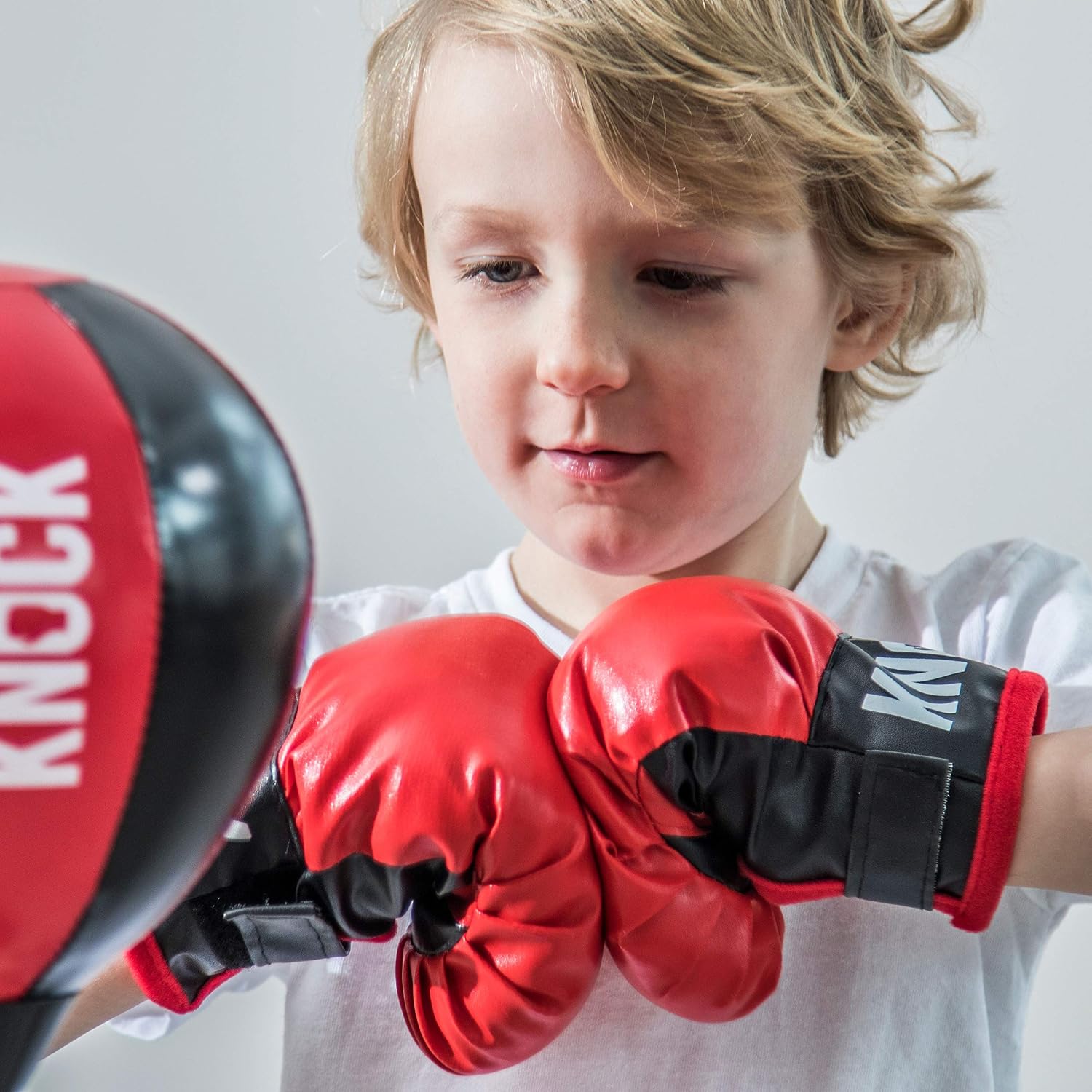 Punching Bag for Kids - Home Gym - Complete Boxing Set Includes Gloves & Pump - Free Standing Bag with Adjustable Height - Great Gift Idea for Kids of All Ages