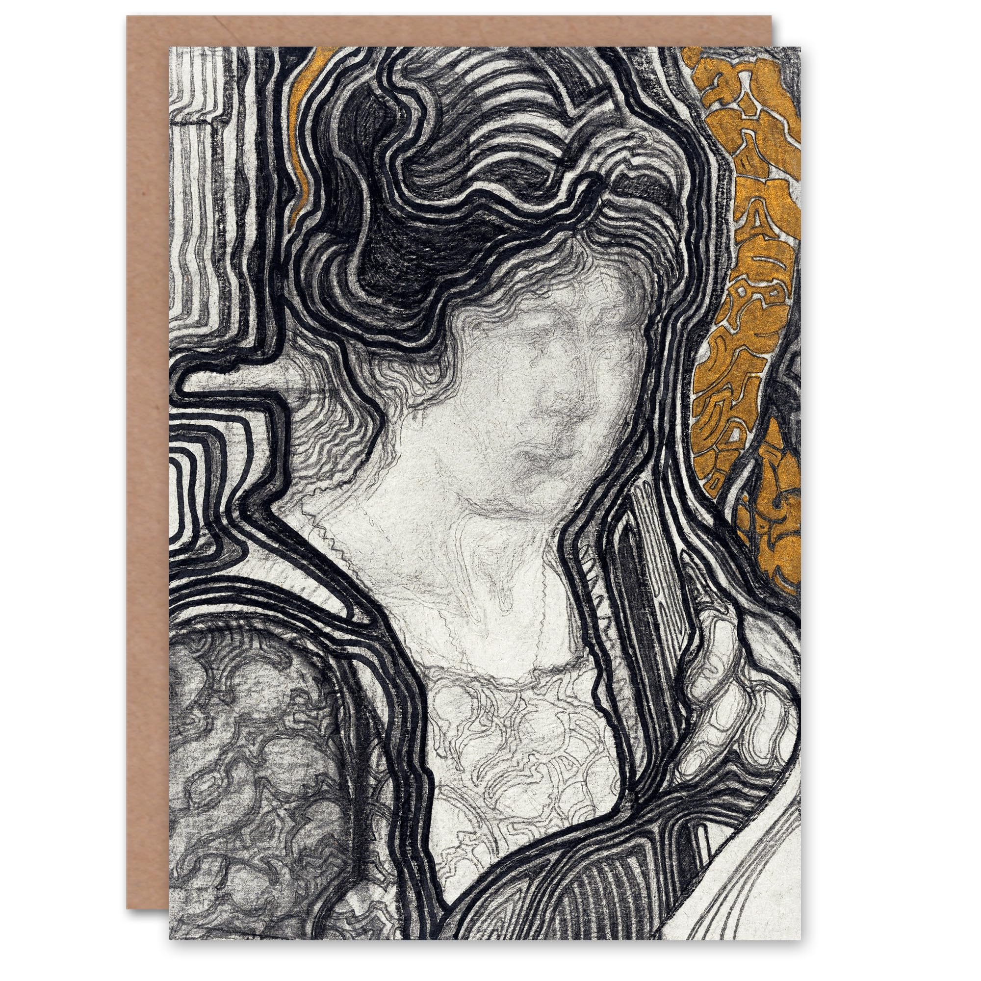 Artery8 Reijer Stolk Art Card Woman Playing Cello Stylised Portrait