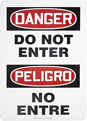 Accuform SBMADM139VA Aluminum Spanish Bilingual Sign, Legend