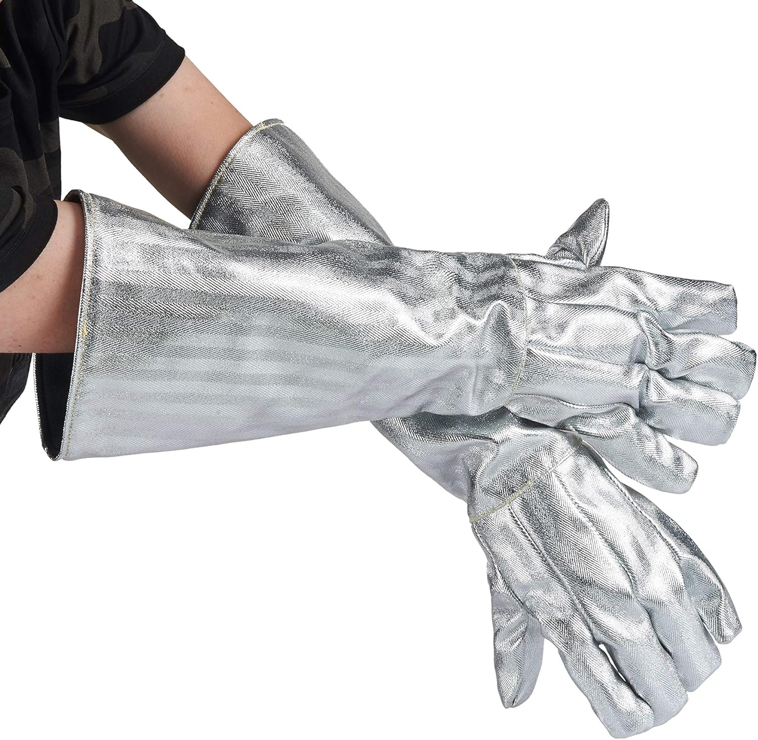 Frее Shірріng оƒƒеr Holulo High Temperature Kevlar Aluminized Glove Heat Resistant Glove Welding Gloves Safety Work Glove (XL-55CM) Nеw Prоduсt Holulo High Temperature Kevlar Aluminized Glove Heat Resistant Glove Welding Gloves Safety Work Glove (XL-55CM)