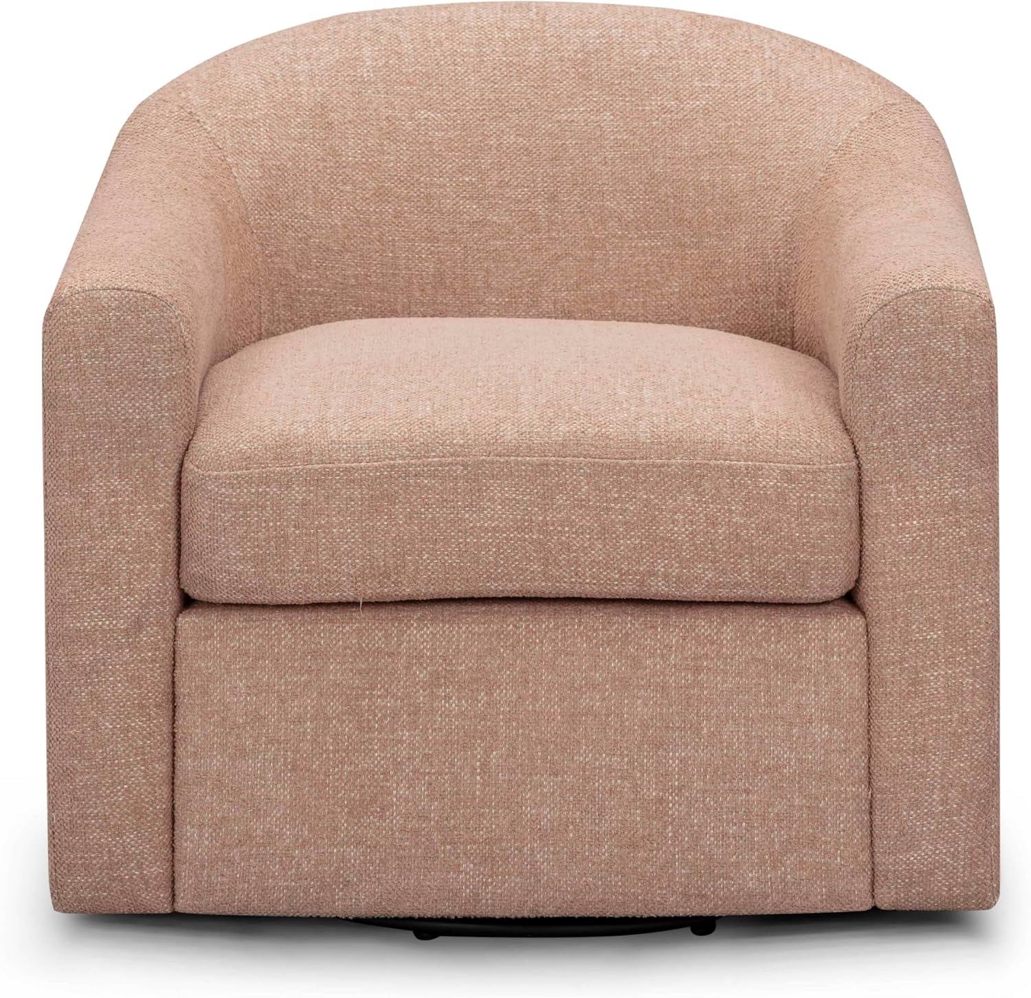 Tov Furniture Thao Blush Basketweave Swivel Chair