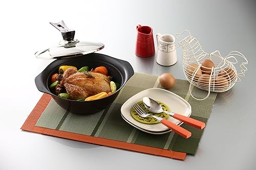 Miniatura 7 de TECHEF - Colección Blooming FlowerOlla de sopa con tapa de vidrio (2 cuartos de galón)