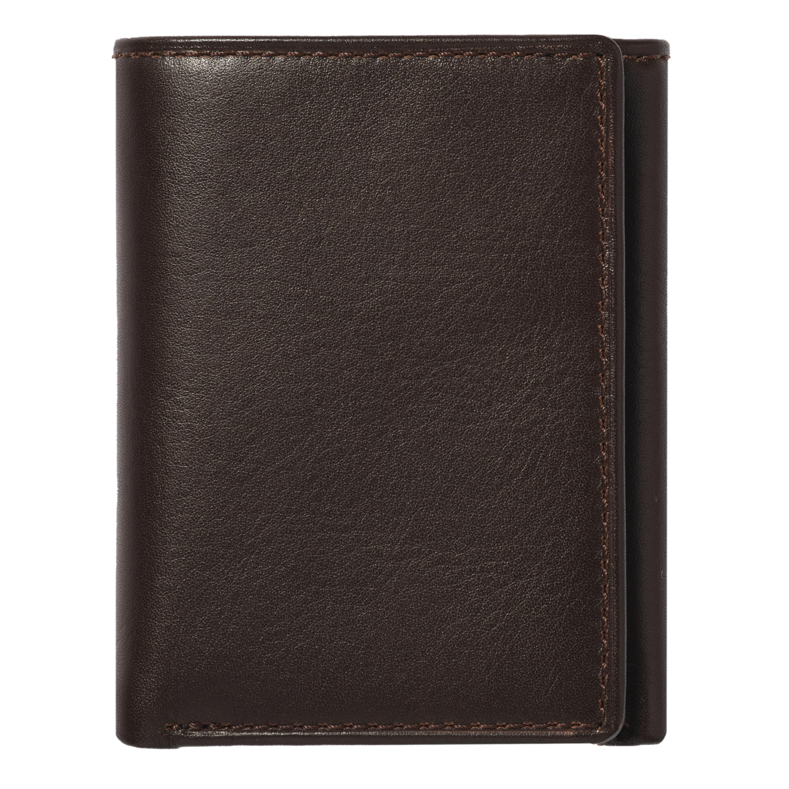 House of Jack Co. Dutton RFID Trifold Wallet for Men with Flip Out ID, Full Grain Cowhide Leather Wallet, Brown