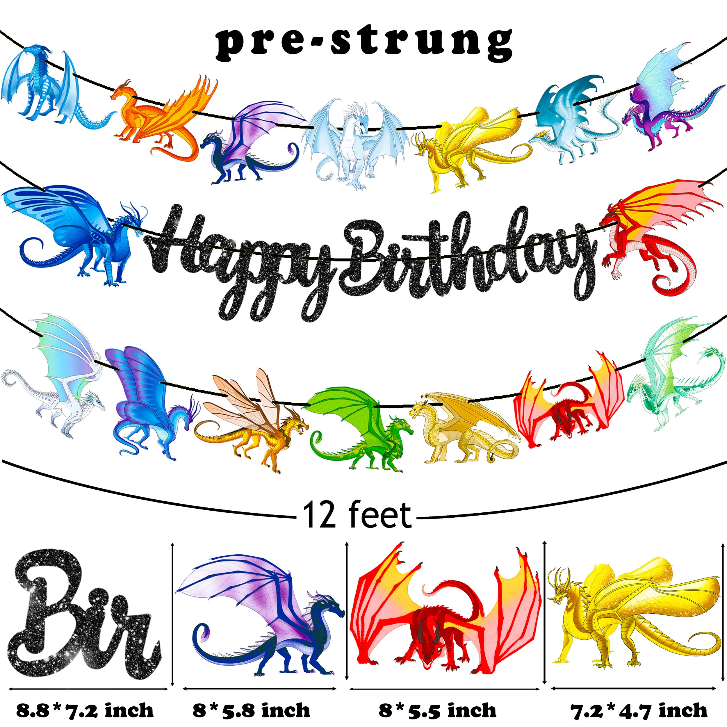 Dragon Verjaardagsdecoraties, Geel Lettertype Vooraf Bespannen Dragon Hangende Verjaardagsbanner voor Dragon Themafeest & Babyshower Benodigdheden Dragon Verjaardagsdecoraties, Geel Lettertype Vooraf Bespannen Dragon Hangende Verjaardagsbanner voor Dragon Themafeest & Babyshower Benodigdheden