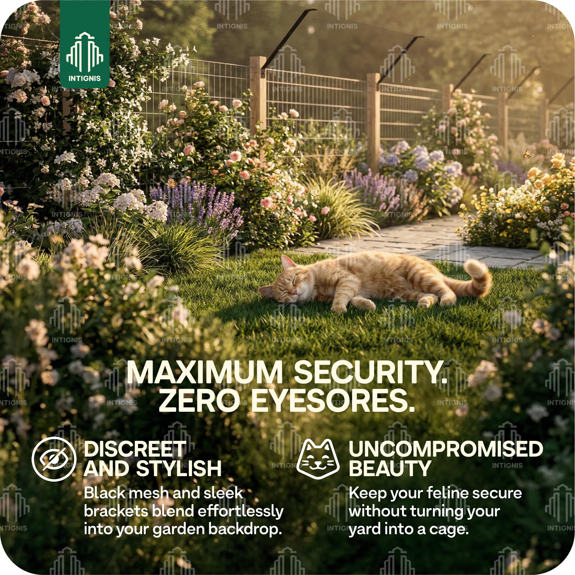 Valla a prueba de gatos, barrera antiescalada, kit de recinto seguro para exteriores, valla de malla de jardín resistente a la intemperie para seguridad y protección de gatos (15 m)