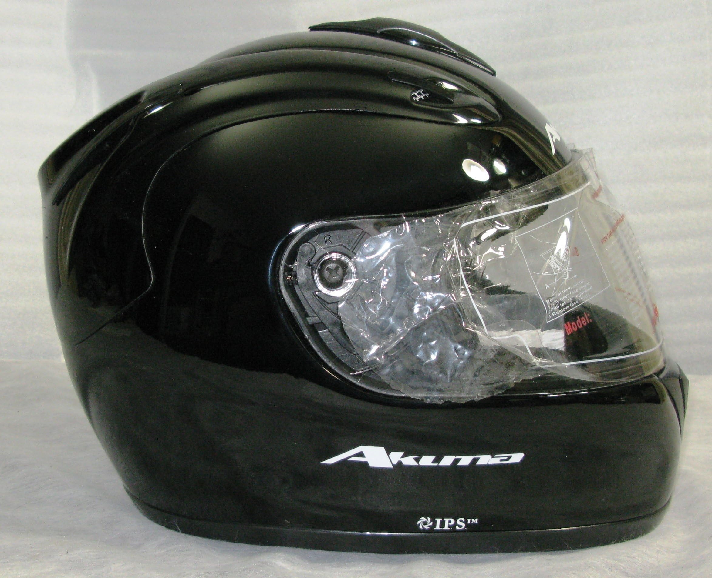 Med AKUMA ONYX Motorcycle Helmet with Built In LED Lights!