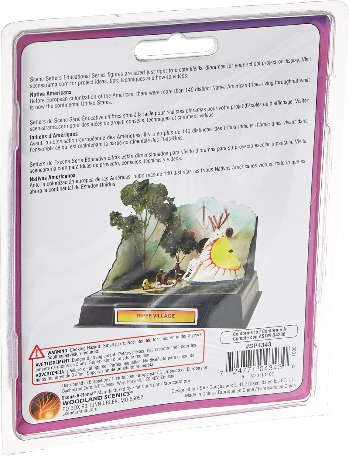 Woodland Scenics SP4343 Diorama Native American Scene Setter