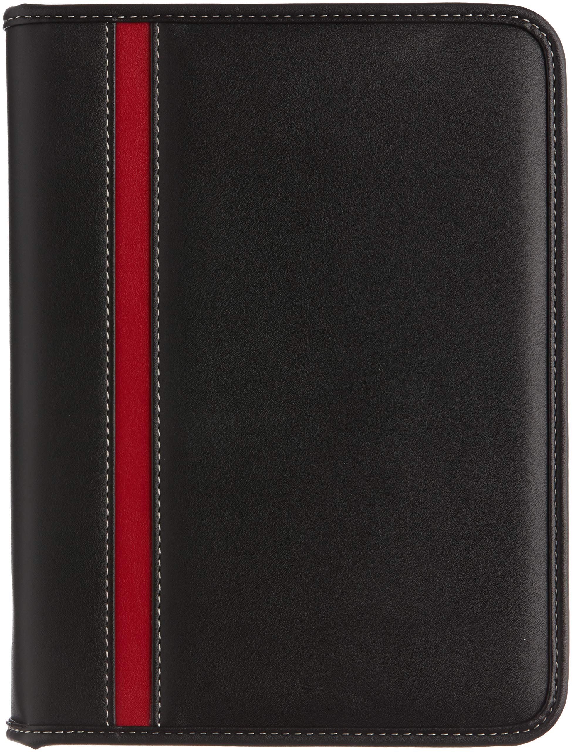 2K 5240 Ajanda Tarihsiz Çizgili 17x24 cm Ajanda/Defter Fermuarlı Hesap Makineli Suni Deri Organizer, Siyah
