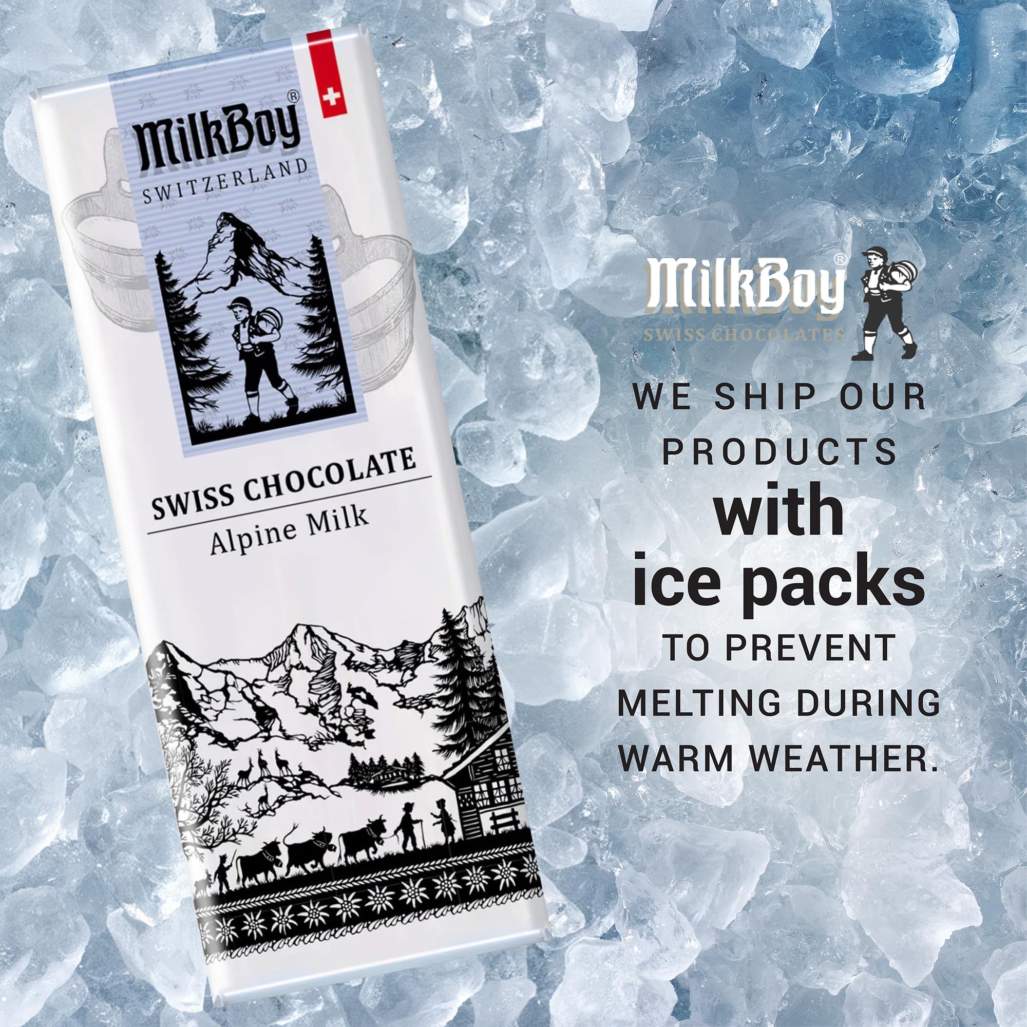 Amazon.com : MilkBoy Swiss Chocolates Alpine Milk Chocolate Bars