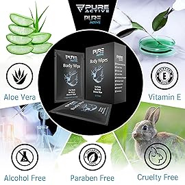 Shower Body Wipes, 40 Individually Wrapped Personal Hygiene Body Wipes for Women and Men, Keep Clean After Gym Travel Camping Outdoors Sports