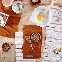 Vista 2 de KitchenAid Albany - Juego de 4 toallas de cocina, naranja miel/blanco, 16 x 26 pulgadas