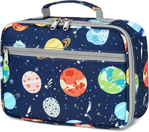 abshoo Bolsa de almuerzo con aislamiento solar para niños y niños, kit de bolsa de almuerzo reutilizable para jardín de infantes, escuela primaria