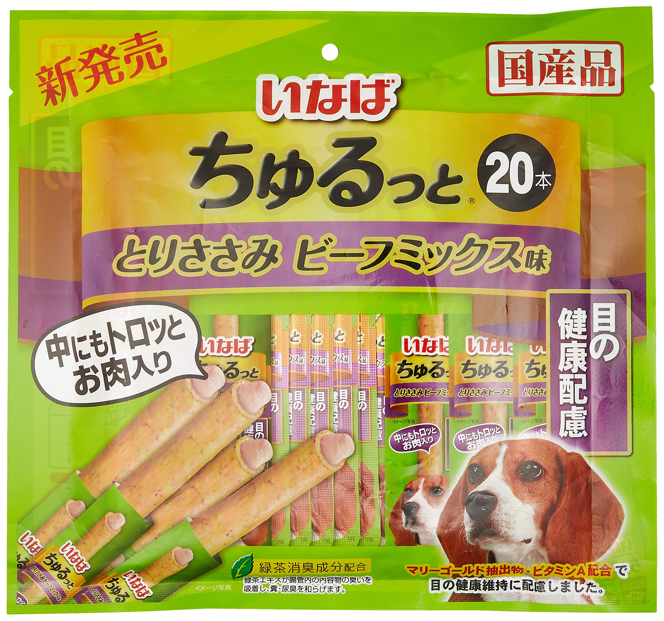 Amazon | いなば ちゅるっと とりささみ ビーフミックス味 目の