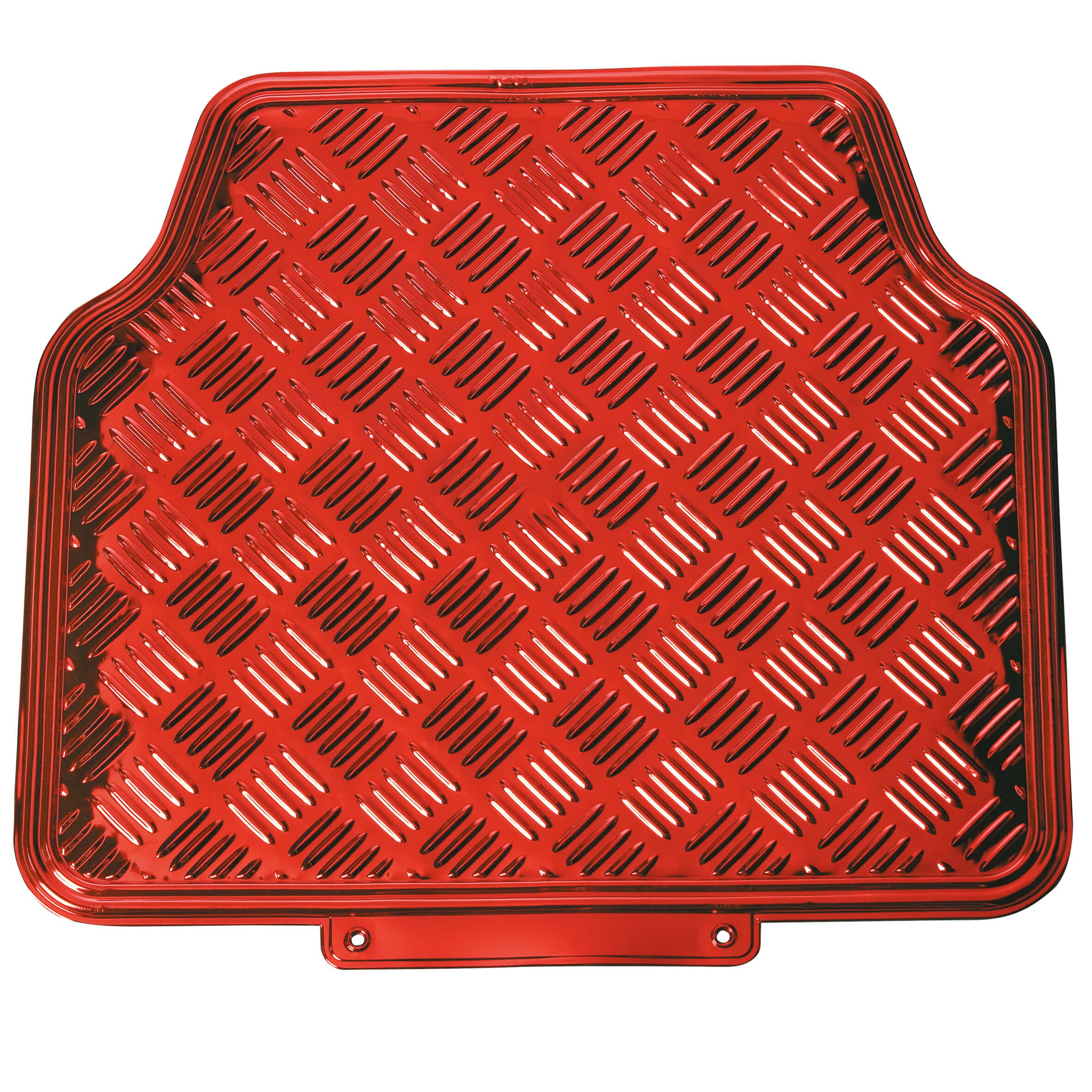S SUMEX Alfombrillas de Coche Diseño Metálico, 4 Piezas 2 Delanteras y 2 Traseras, SUV, Furgonetas, Coches Alfombrillas de Protección para Todo Tipo de Clima de Alta Resistencia, Acabado Rojo