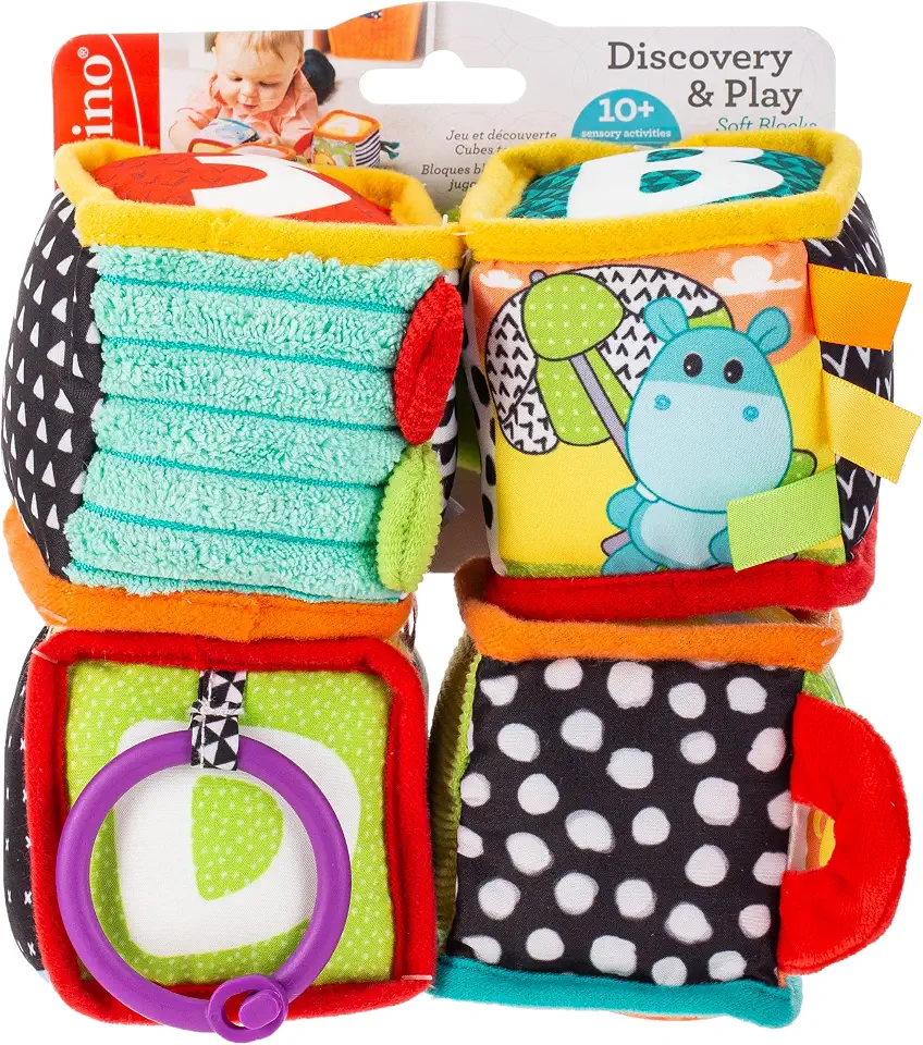 Infantino Discovery & Play Soft Block|Baby Activity , Learning & Developing Toys|
