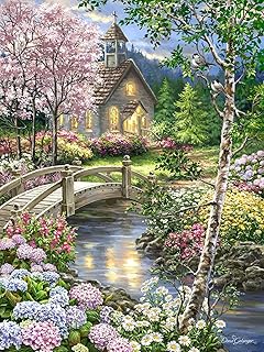 Springbok Puzzle to Remember - Alzheimer & Dementia Activity - 100 Piece Jigsaw Puzzle Spring Chapel - Made in USA