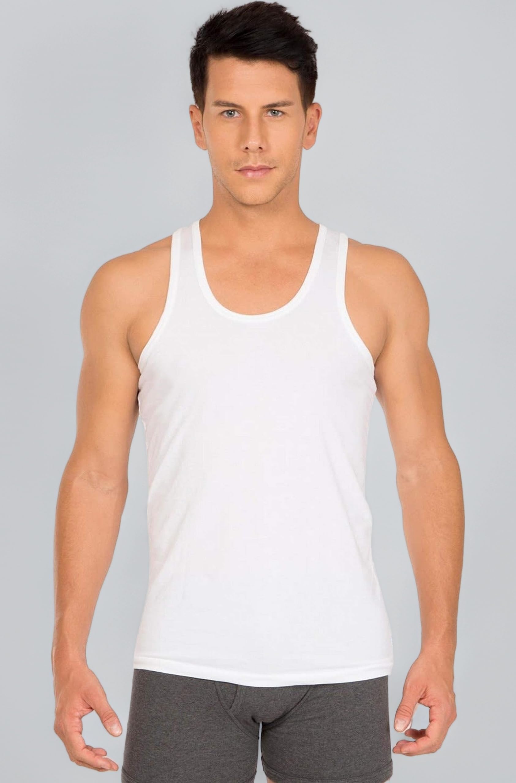 Jockey Men's Cotton Solid Modern Fit Vest