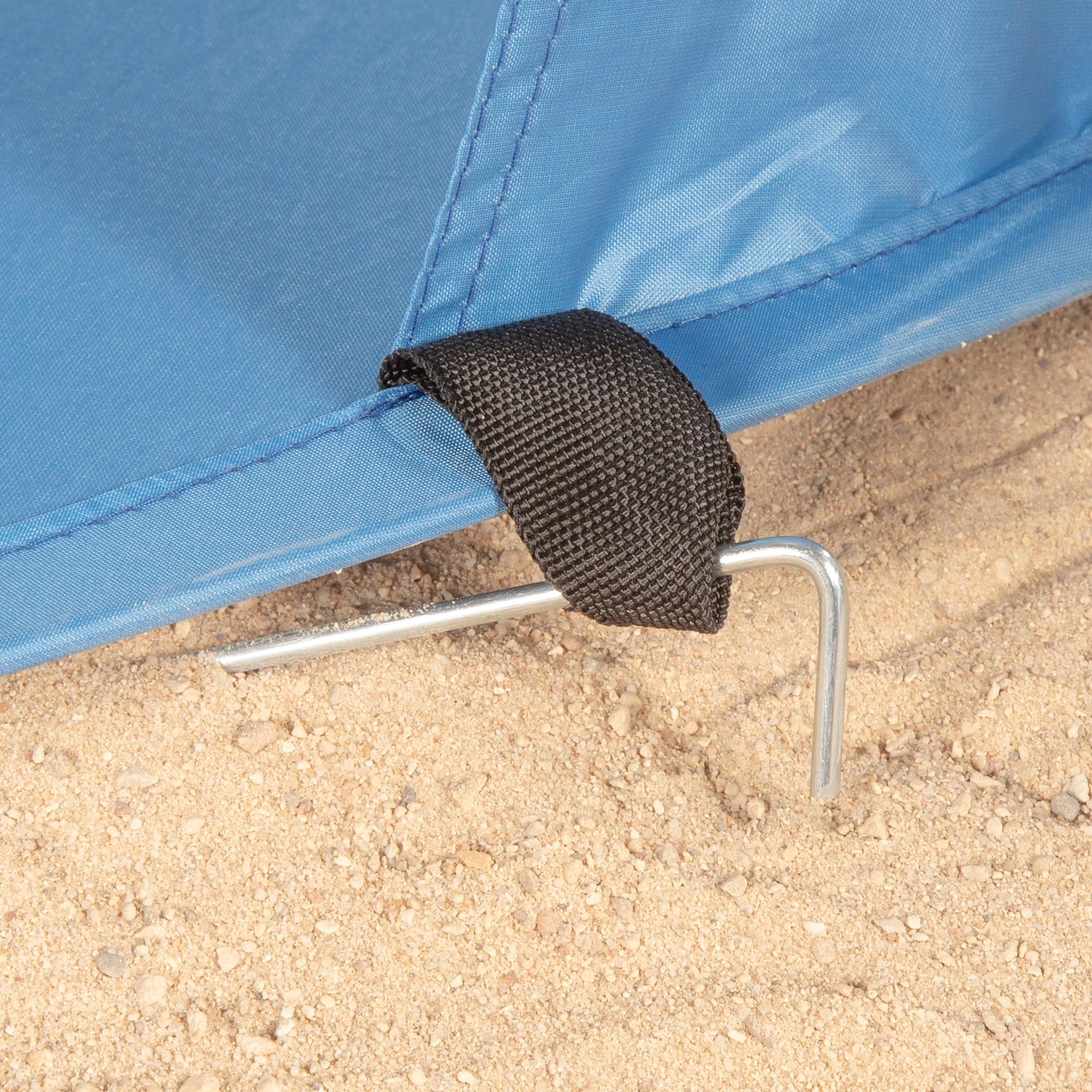 AKTIVE Tienda Playa Pop up, Azul, 148x148x90 cm, Revestimiento Plateado, Protección UV50, Incluye 4 piquetas, Poliéster, Paravientos Plegable, Bolsa Transporte, Refugio Pesca (62529)
