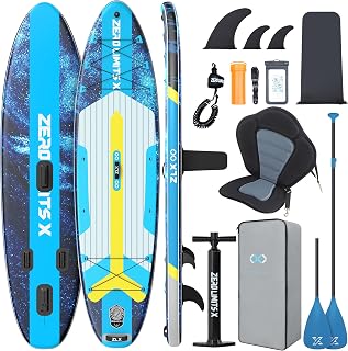 ZLX Tabla Paddle Surf Hinchable 320x84 cm, Sup con Asiento y Accesorios, Paddle Board Antideslizante, Estable y Resistente, Capacidad 200 kg, para Principiantes y Avanzados