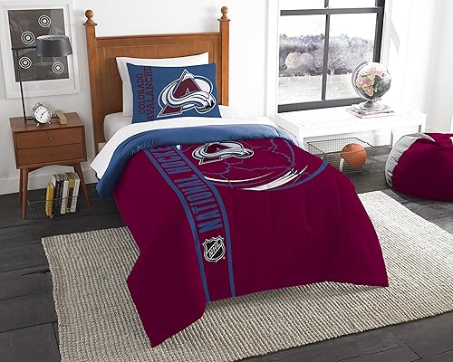 Miniatura 10 de Juego de edredón y funda de almohada para cama individual o matrimonial/queen, con licencia oficial de la NHL