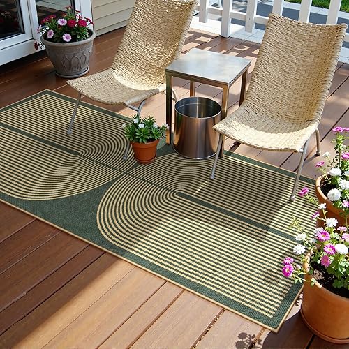 Vista 25 de Lahome Alfombra moderna de yute, de 2 x 8 pies, lavable, para entrada, granja, cocina, antideslizante, para interiores y exteriores, alfombra