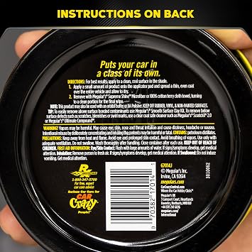 Meguiar's Gold Class Carnauba Plus Premium Paste Wax, Easy-to-Use Blend of Carnauba Wax and Long-Lasting Polymer Protection to Make Your Car Shine, 11 Oz Container