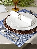 Vista 38 de DII PVC Tabletop Collection Placemat Set, Wedge, 13x20, Gray, 6 Piece