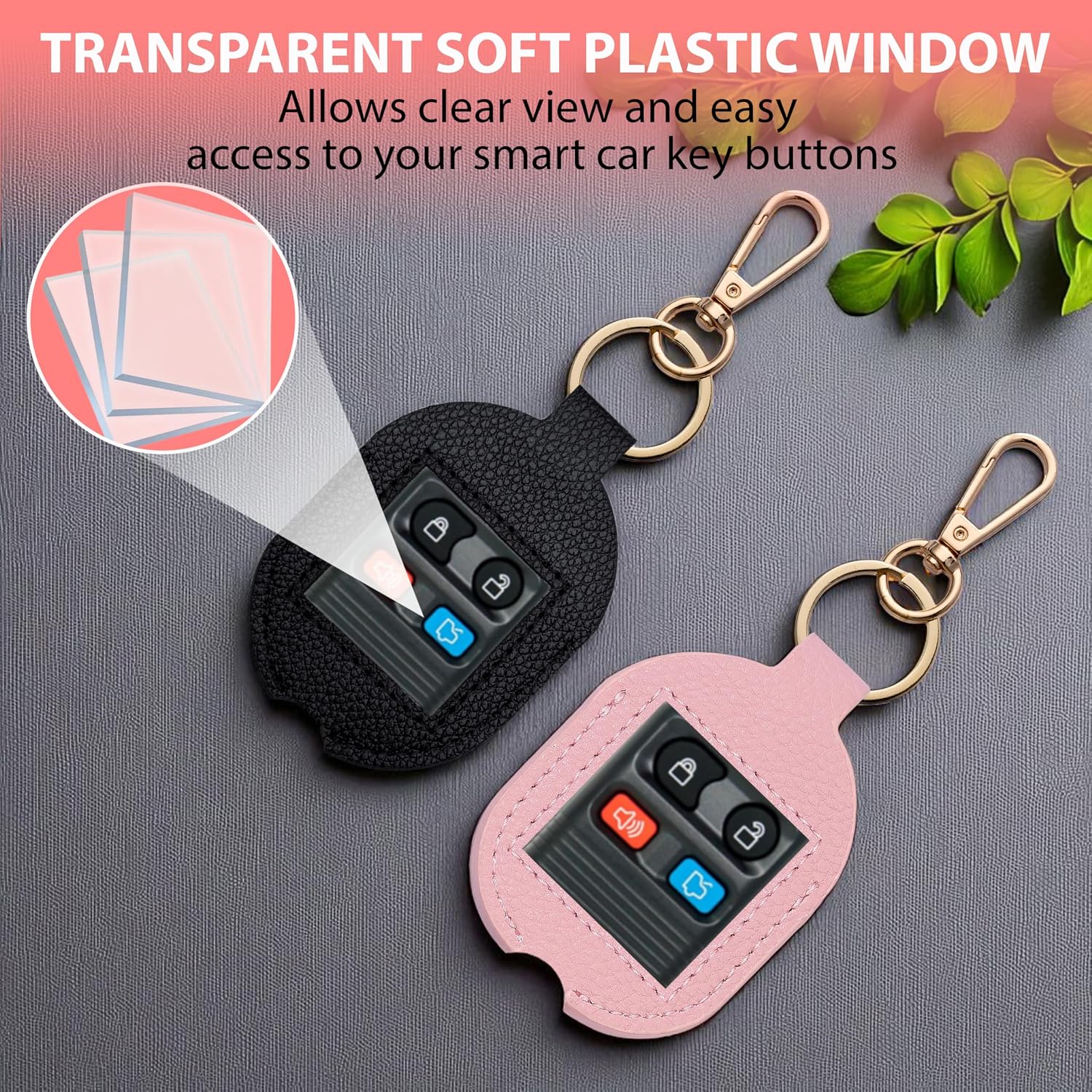 Leather Remote Key Fob Sleeve for Broken Car Key Loop Replacement image 4