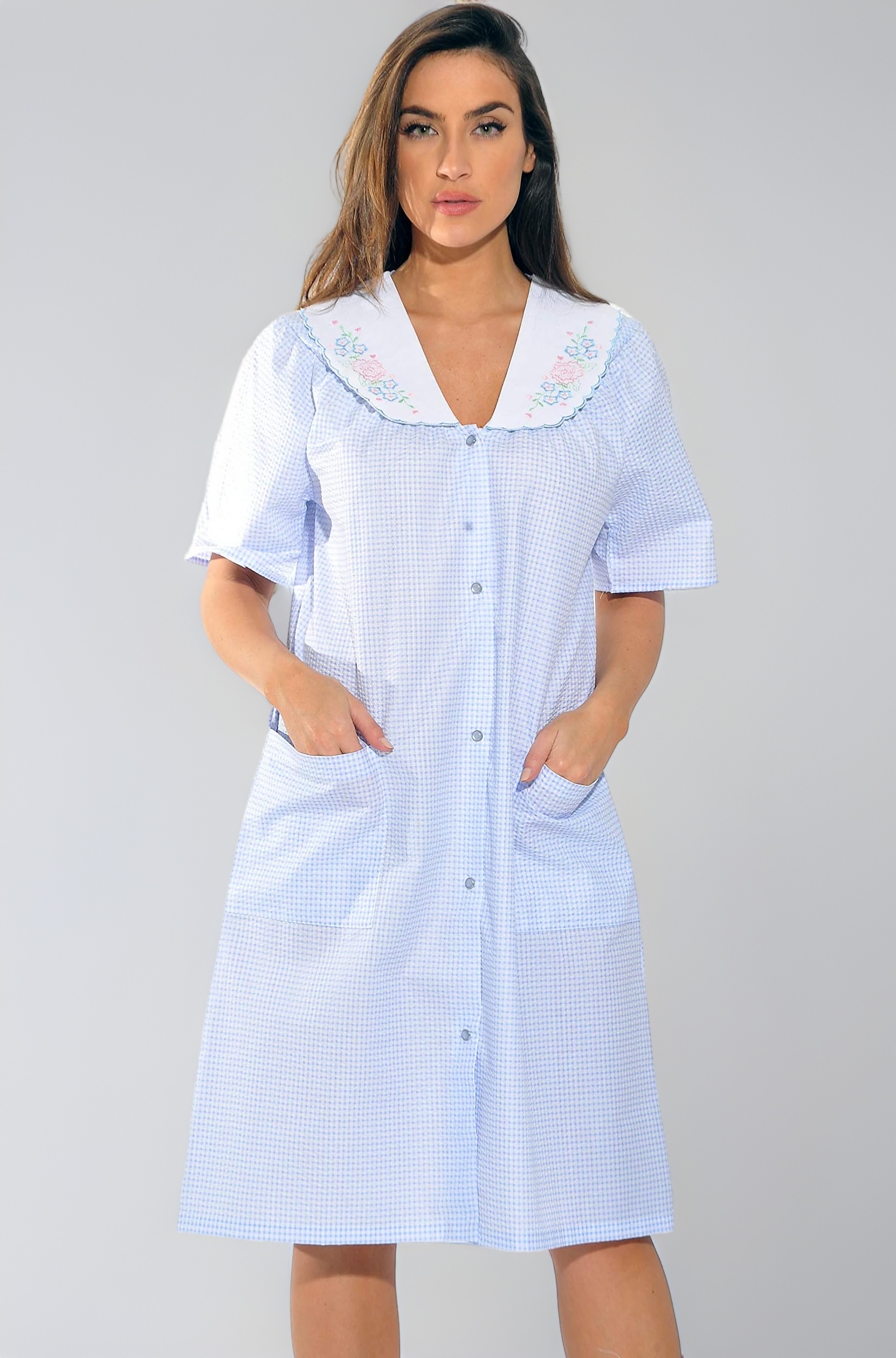 Dreamcrest Short Sleeve Duster Housecoat Women Sleepwear