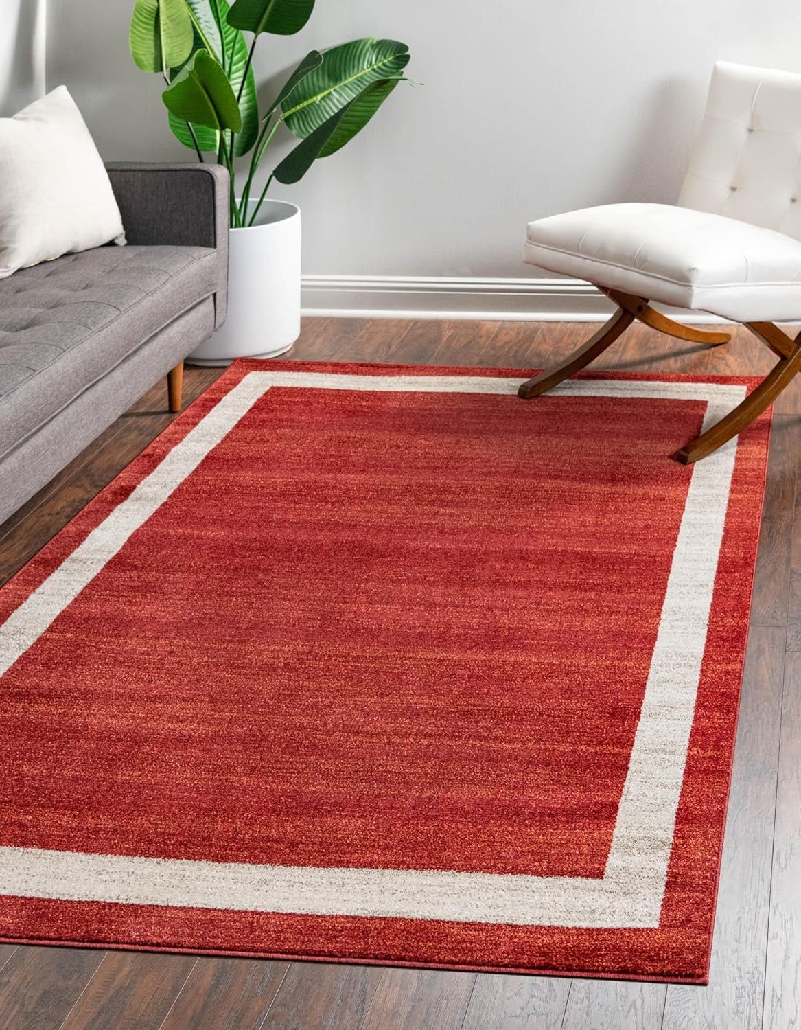 Angelica Collection Rug 5' x 8' Terracotta Medium Rug Perfect for