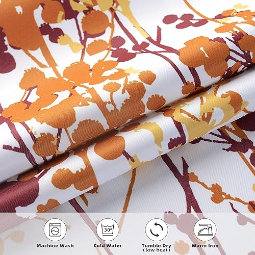 Miniatura 4 de DriftAway Leah - Cortina térmica aislante para ventana, con diseño de flores floreciendo con faldilla plegable para cortinero, Poliéster & Mezcla de