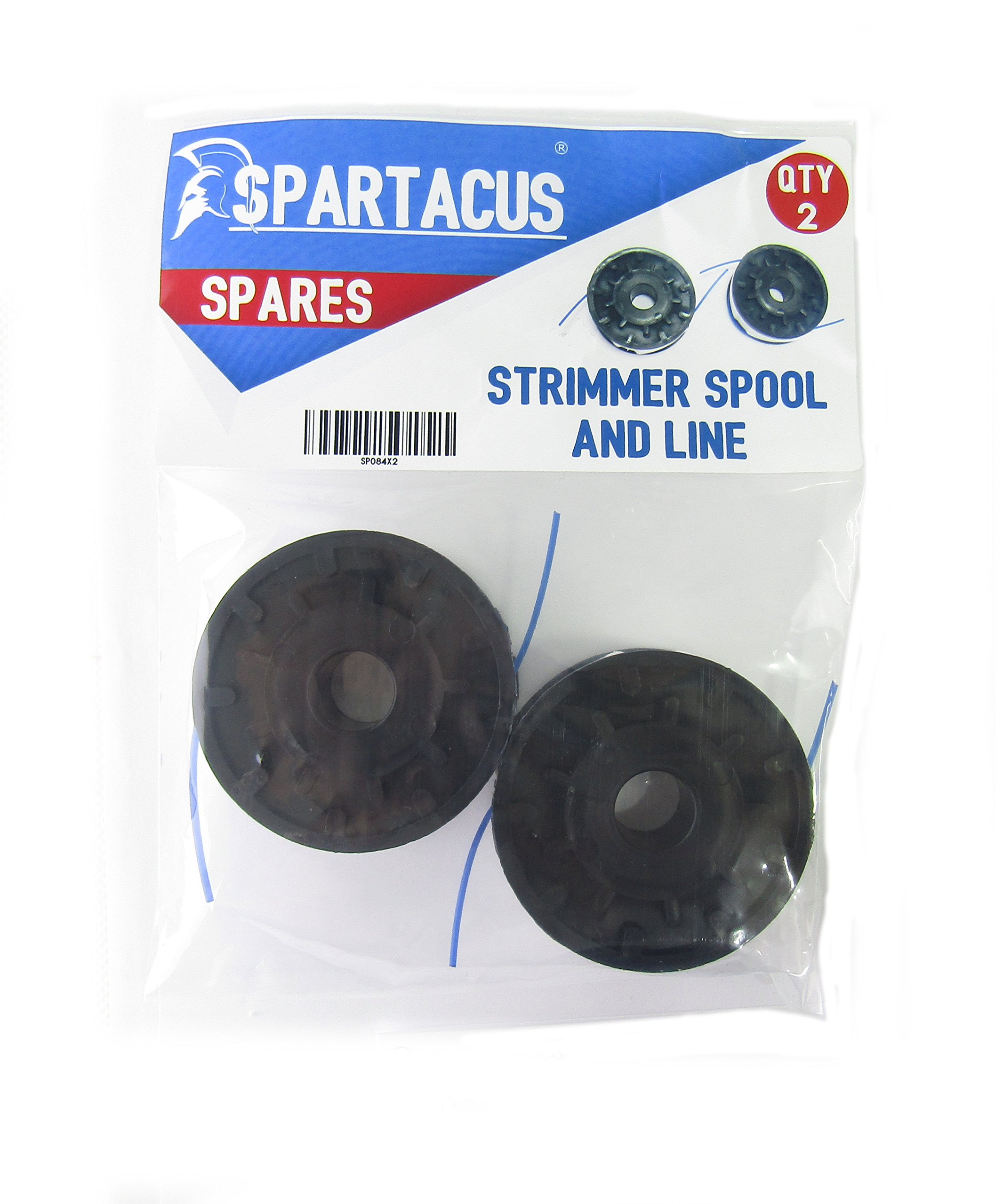 Spartacus 2x Spool & Line 1.5mm Trimmer Line 2 x 5m Fits B&Q PGT430A GT2820 MGT430 430W