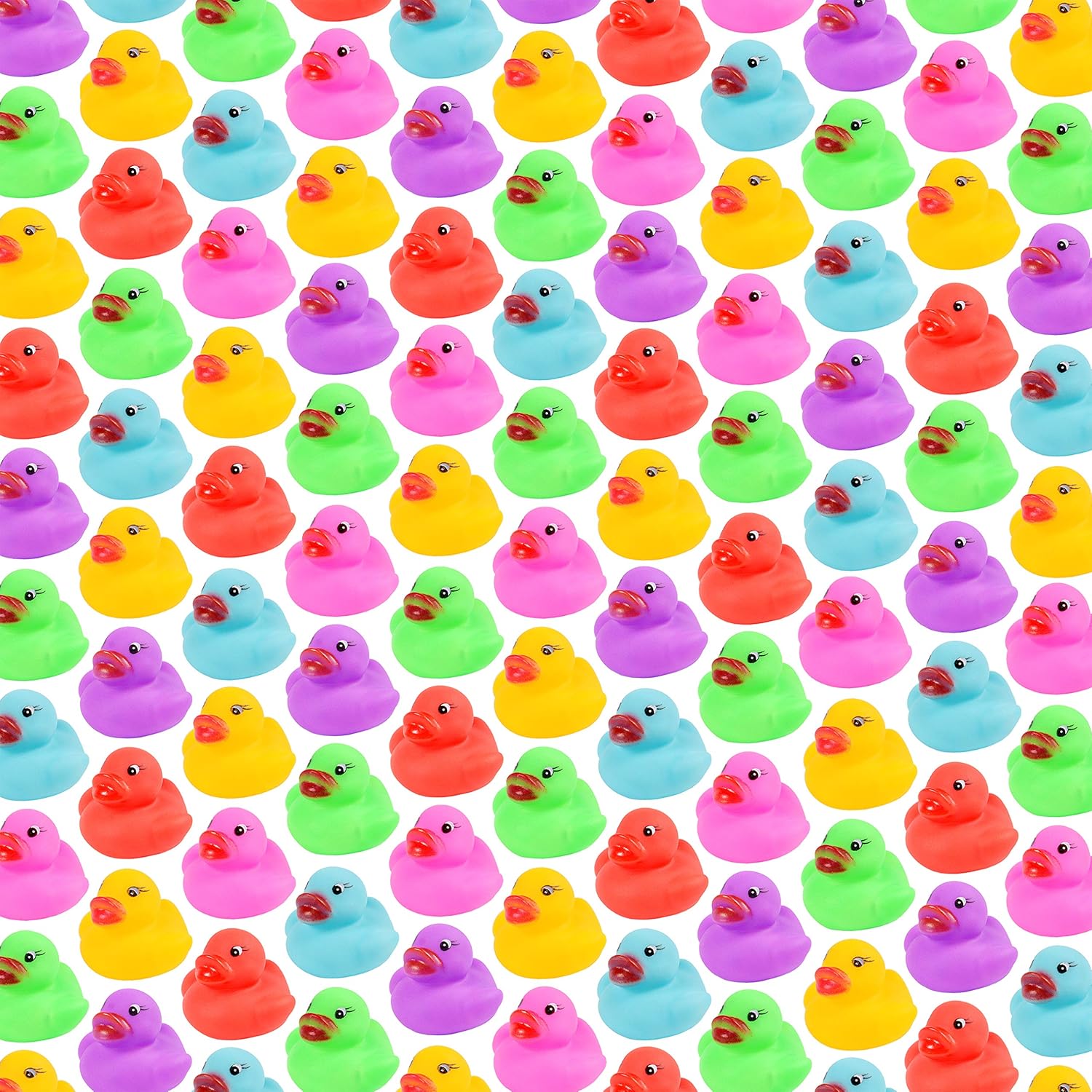 378-Pack Mini Rubber Ducks Set, Mini Colorful Rubber Duckies Bath Toy for Child,Float & Squeak Tiny Ducks Pool Toy Set for Kids Party Favors,Birthday Party Supplies,Prize Rewards