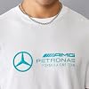 Mercedes AMG Petronas F1 Men's Tshirt with Large 3D Team Logo Execution - White - Size: XL