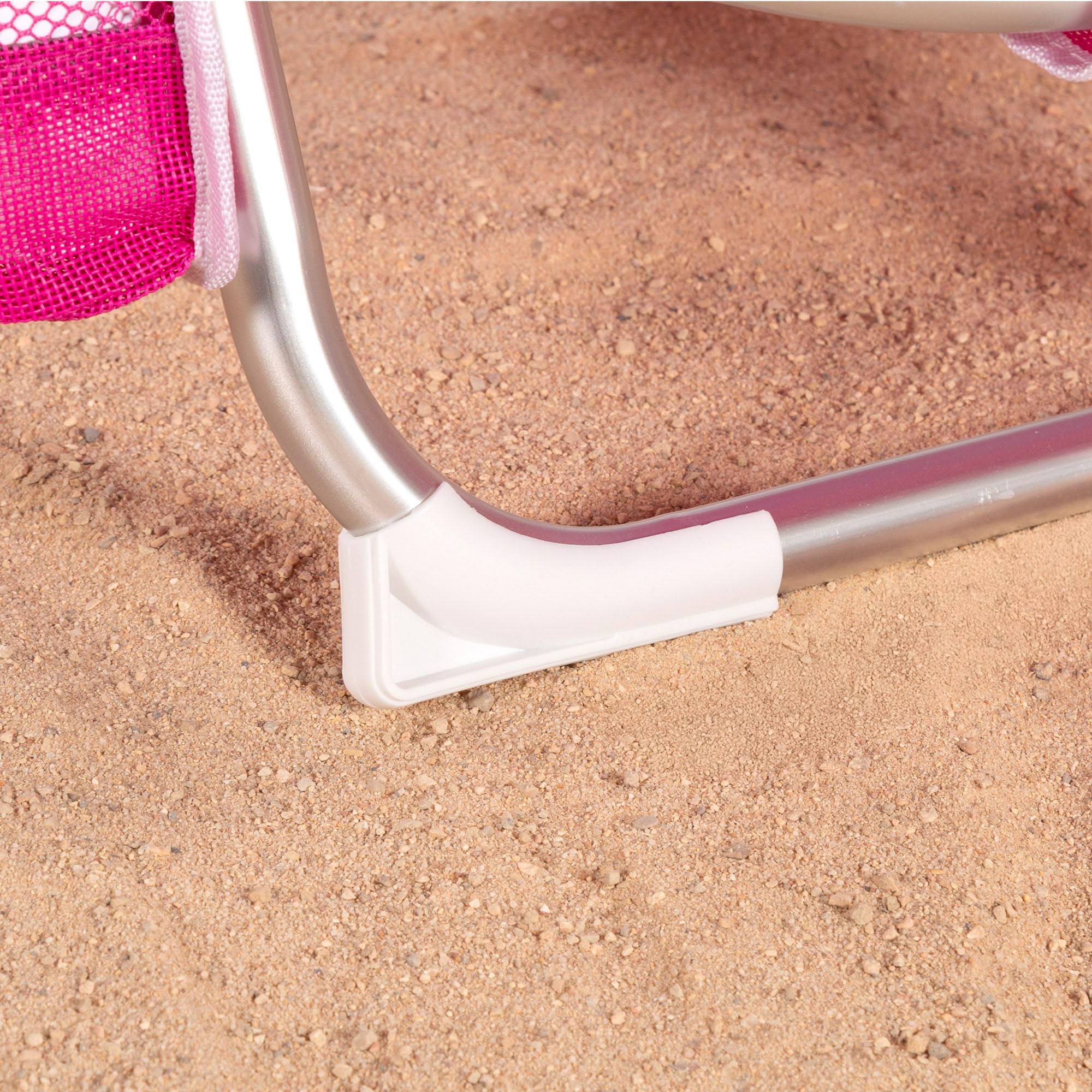 AKTIVE Chaise de Plage Pliable, Fuchsia, textilène et Aluminium, 51 x 45 x 76 cm, 4 Positions, Dossier Haut, 110 kg
