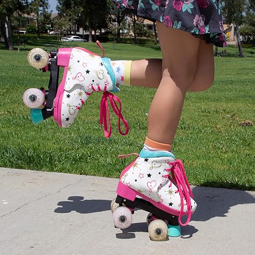 Miniatura 6 de Circle Society Patines clásicos ajustables JoJo Siwa para niños, talla 12-3 de EE. UU., para fiestas, color rosa