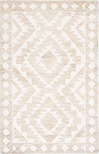 Miniatura 2 de Safavieh Natural Fiber Collection NF512A - Alfombra rústica de yute y lana de 5 x 8 pies color marfilnatural