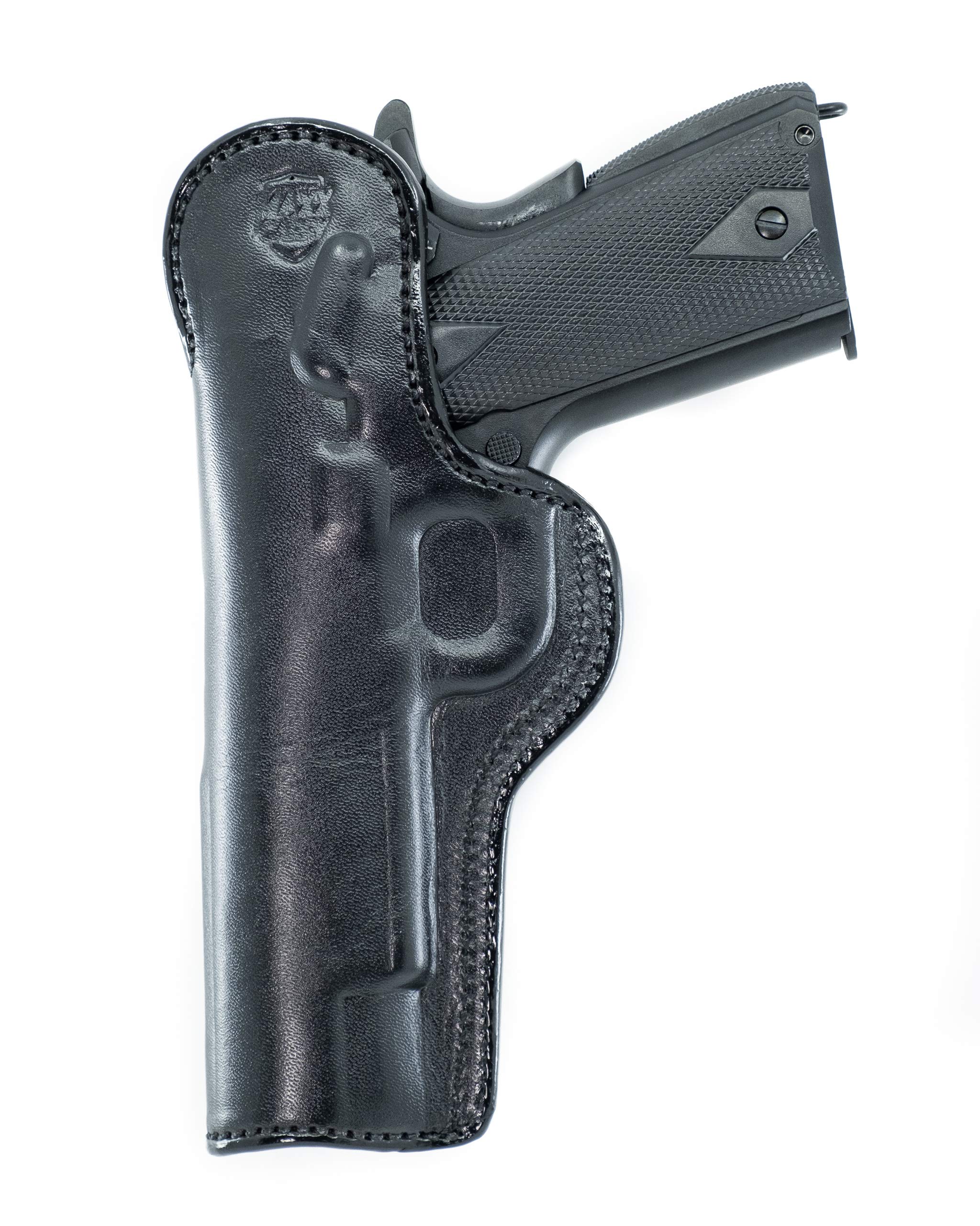 Maxx Carry IWB Leather Gun Holster for Taurus 1911 Full Size 5 inch Barrel | Colt 1911 | Kimber 1911 | Ruger SR1911 Standard and Other 5 inch 1911 Pistols, Black, Right Hand Draw