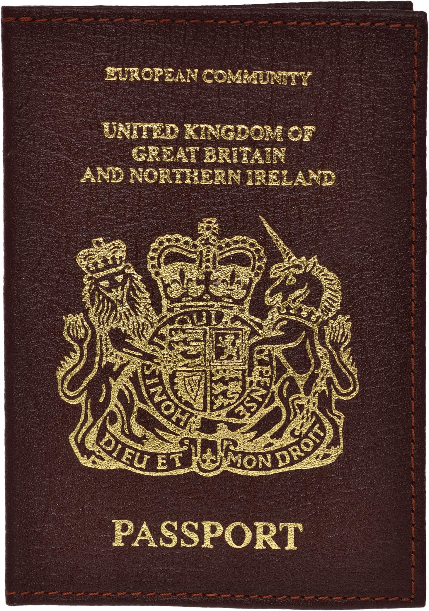 Leather British Passport Cover Passport Holder Slim Passport Cover for Travel, Gift Women & Man, Vaccine Card Slot (Brown)