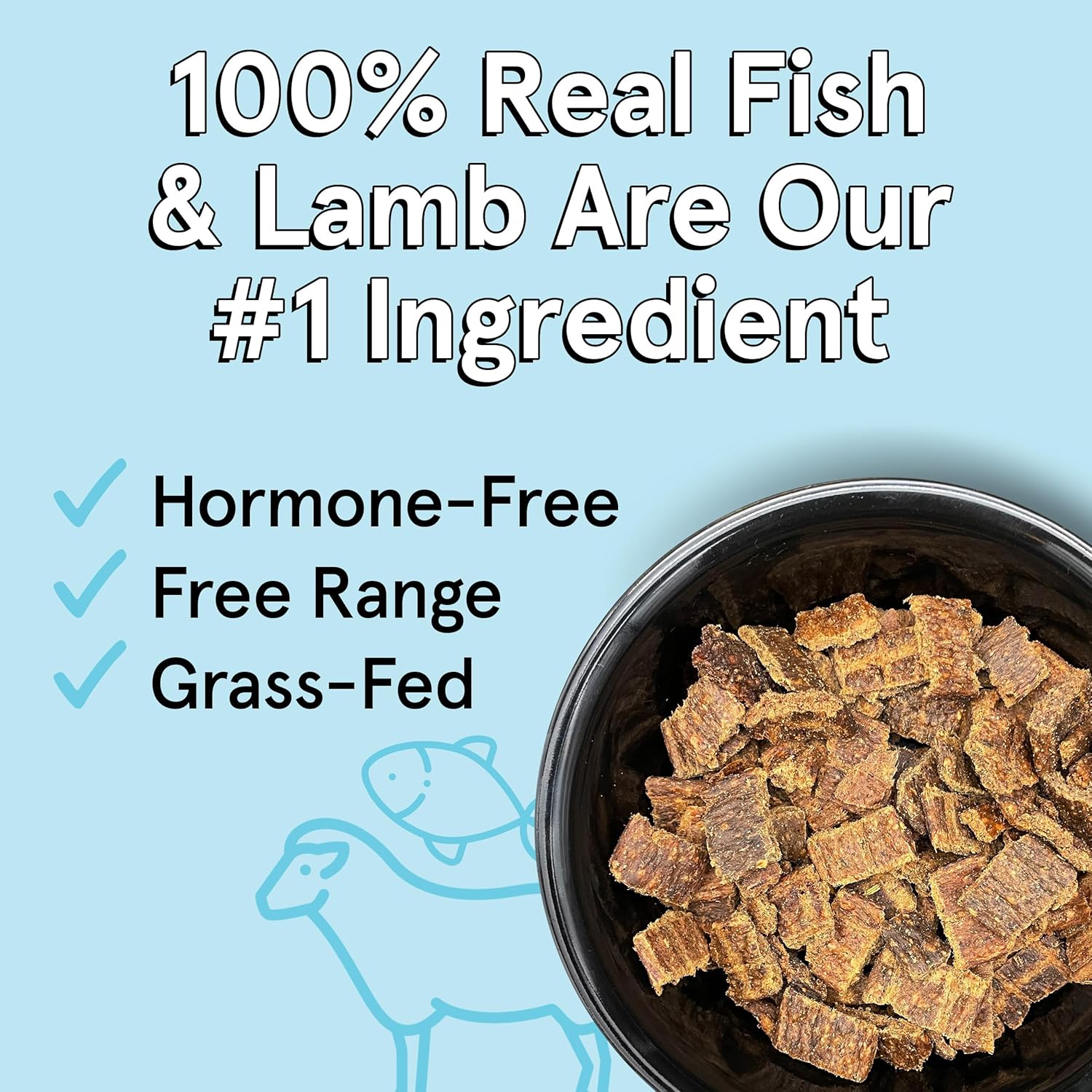 TRMC Real Meat Boosters Air Dried Dog Food w/Real Lamb, Fish & Green Lipped Mussels for Enhanced Joint Support - 2lbs of Grain-Free Real Meat Dog Food Enriched w/Organic Coconut Oil