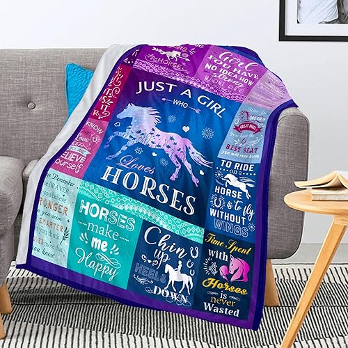 Miniatura 2 de Manta de caballos, regalos para niñas y mujeres, manta de franela ultra suave, manta de caballo para amantes de los caballos, regalos para adultos y