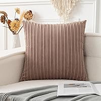 Vista 22 de UGASA - Fundas de almohada decorativas de terciopelo suave y sólidas de Navidad para sala de estar/sofá, 16 x 16 pulgadas, 2 unidades, color burdeos