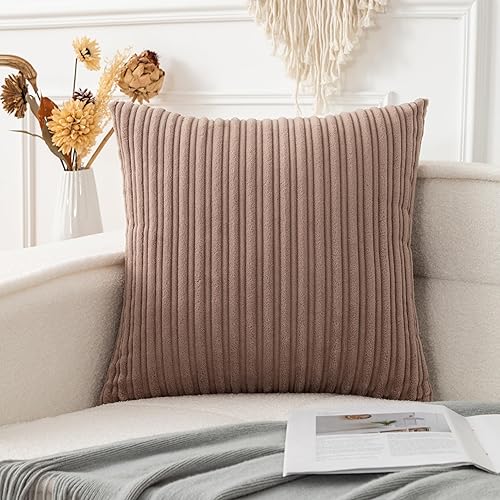 Miniatura 97 de UGASA - Juego de 2 fundas de almohada de terciopelo a rayas, funda decorativa para cojín con cremallera oculta para el hogar, sofá, dormitorio,