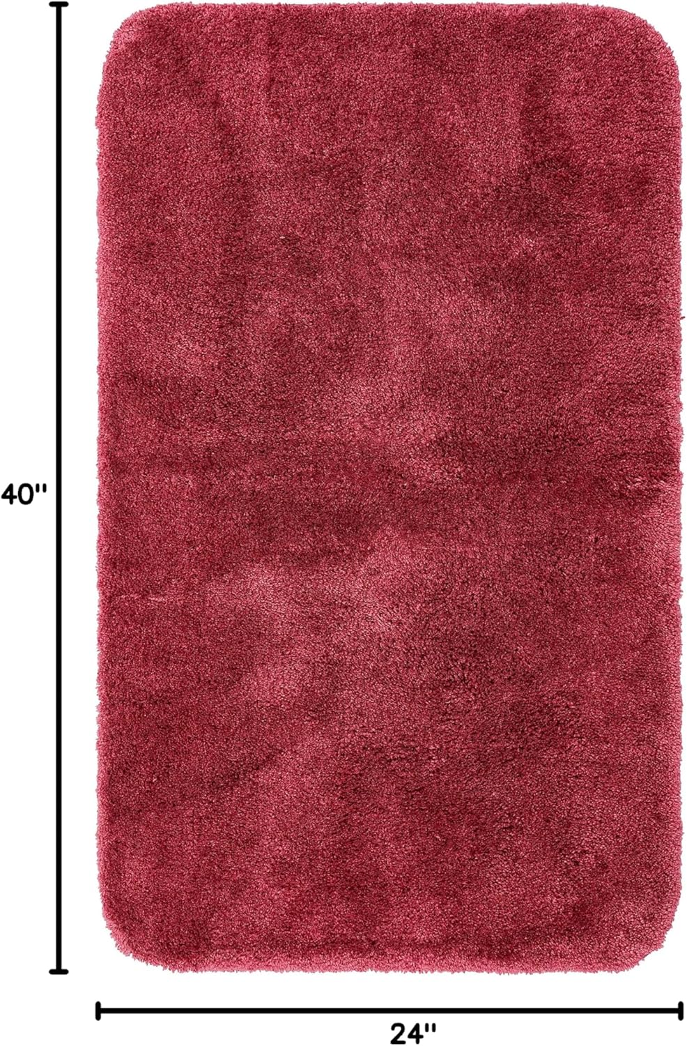 Mohawk Home Goliath Machine Washable Bath Mat 24" x 40" Berry