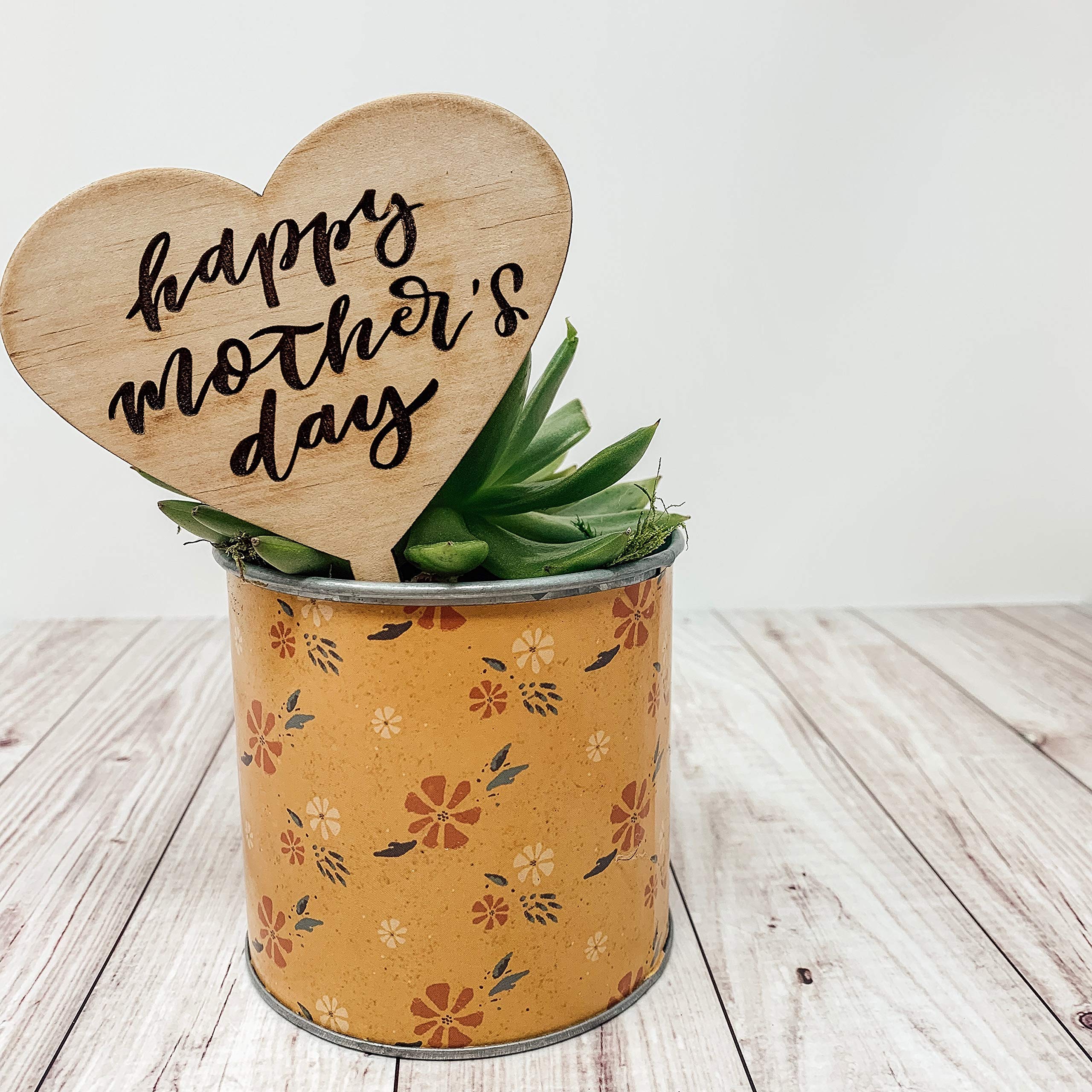 Happy Mother's Day Wood Engraved Plant Tag