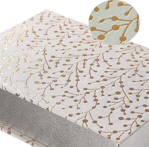 Miniatura 7 de Juego de 3 cajas decorativas de terciopelo blanco de madera antigua clásica para libros