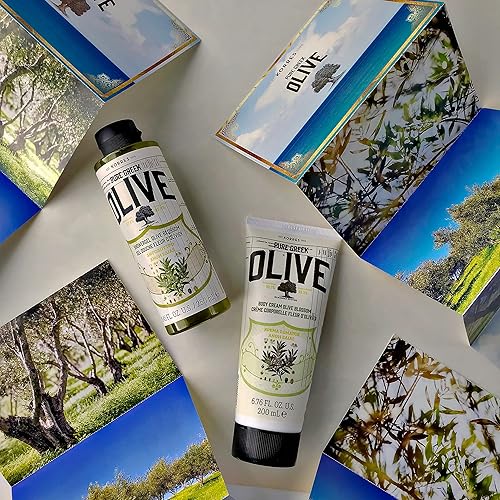 Vista 27 de KORRES Gel de ducha de aceite de oliva para piel seca, limpiador corporal hidratante hecho con aceite de oliva griego puro, jabón de baño hidratante